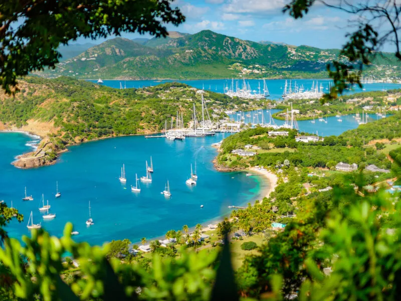 English harbour and Nelsons Dockyard in Antigua