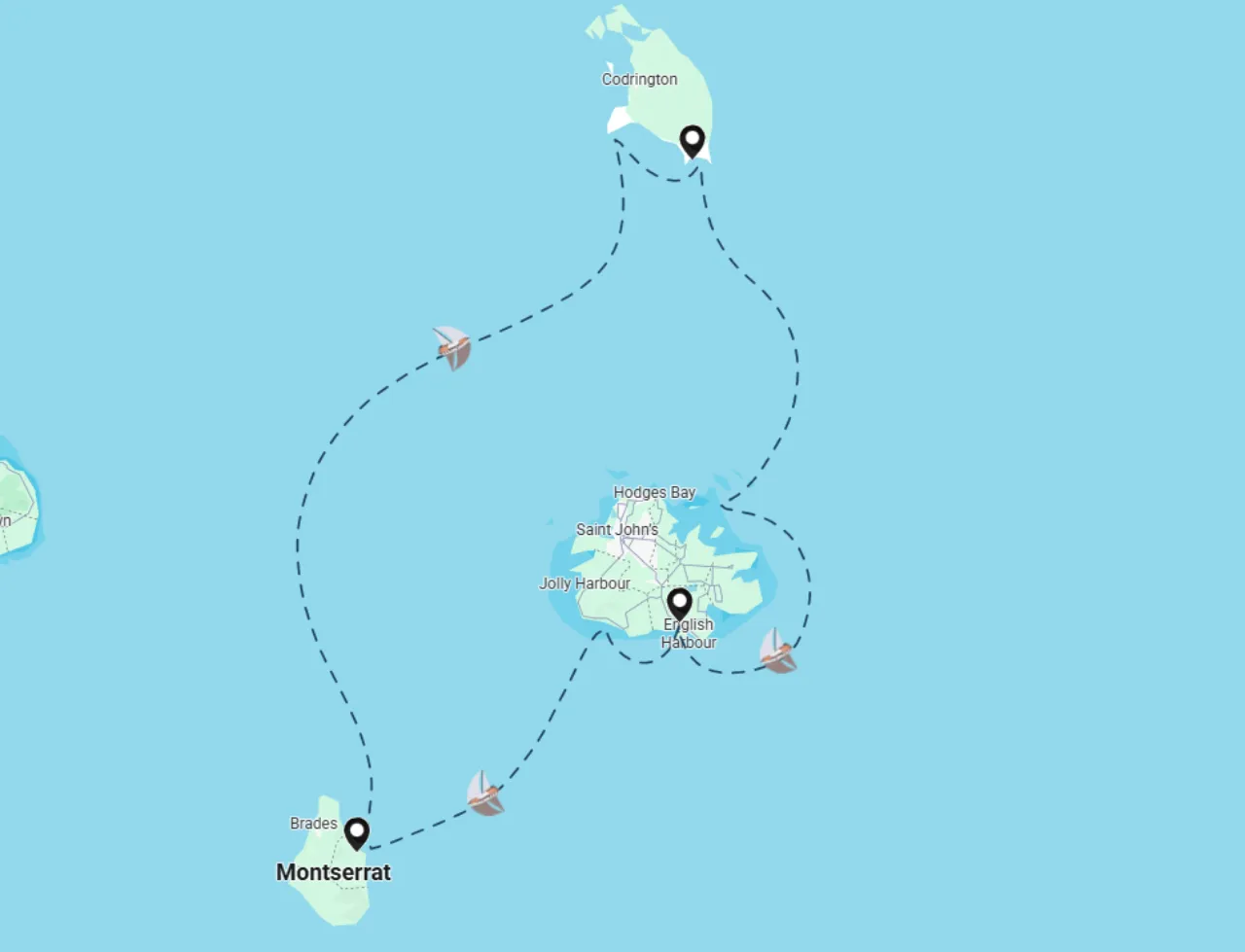 Routenkarte der Segelroute 24