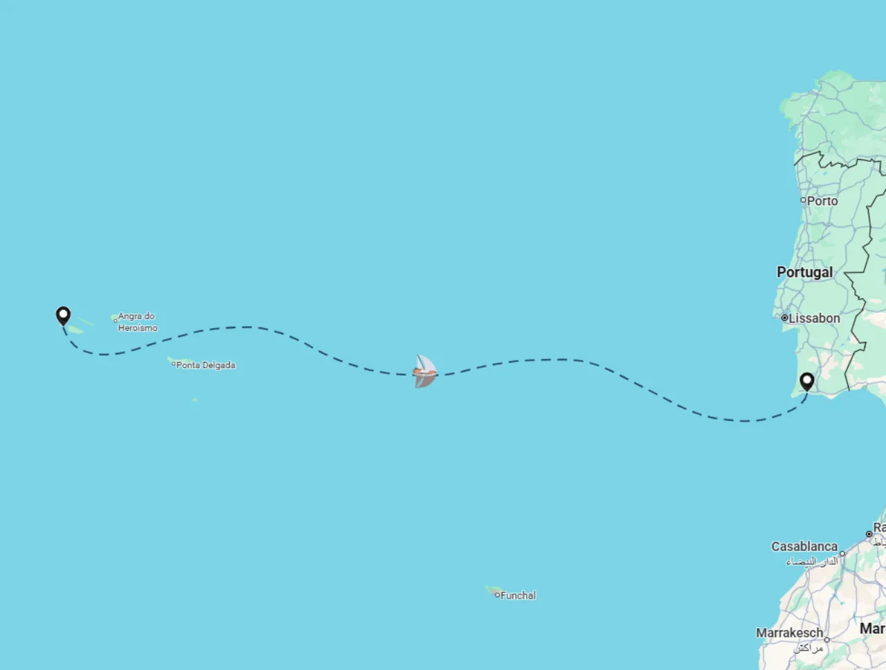 Routenkarte der Segelroute 7